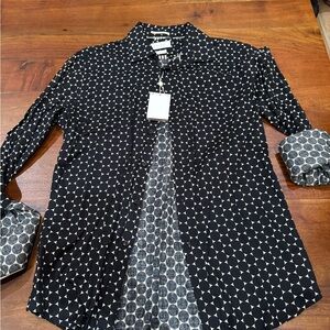 Porter & Ash Black and White Men's Dress Shirt